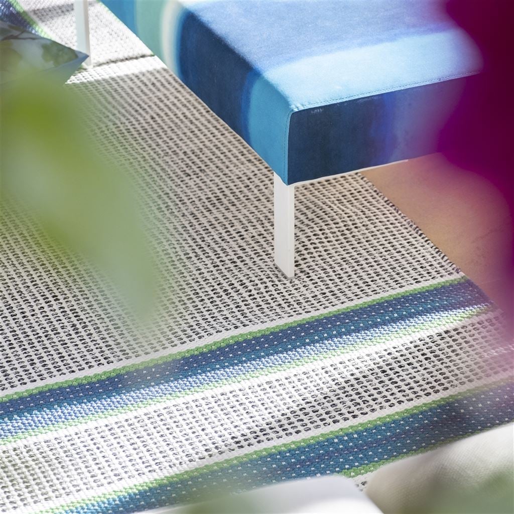 Designers Guild Pompano Cobalt Outdoor Rug