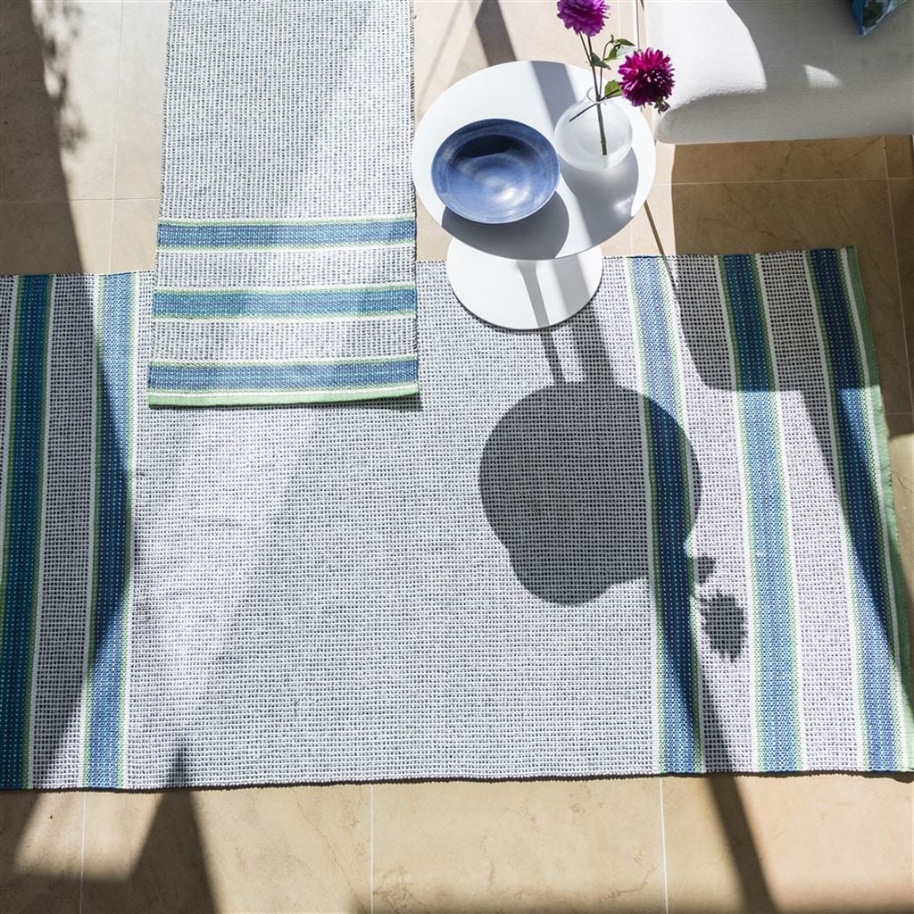 Designers Guild Pompano Cobalt Outdoor Rug
