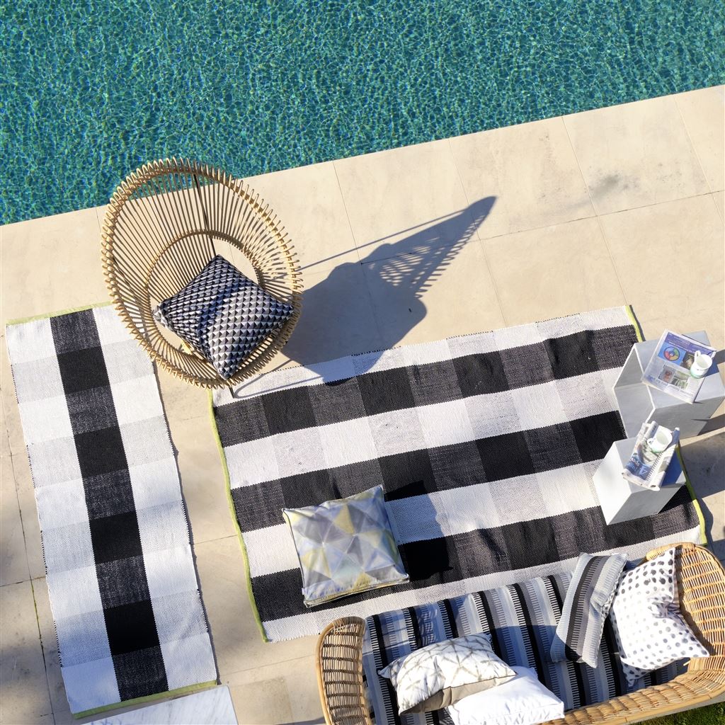 Designers Guild Saliya Noir Outdoor Rug