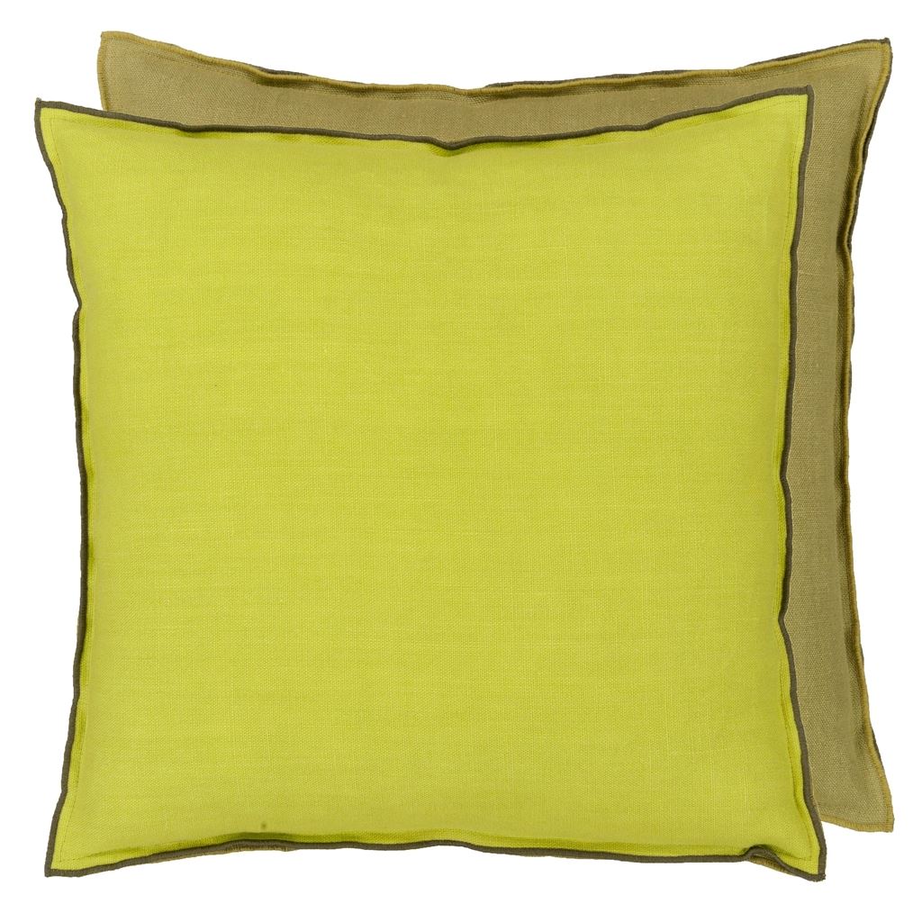Brera Lino - Lime & Moss - Cushion - 43x43cm