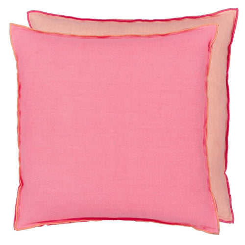 Brera Lino - Hibiscus & Peach - Cushion - 43x43cm