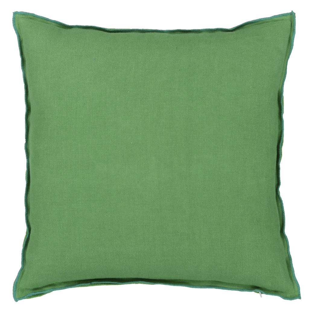 Cojín decorativo Designers Guild Brera Lino Esmeralda y Capri Lino