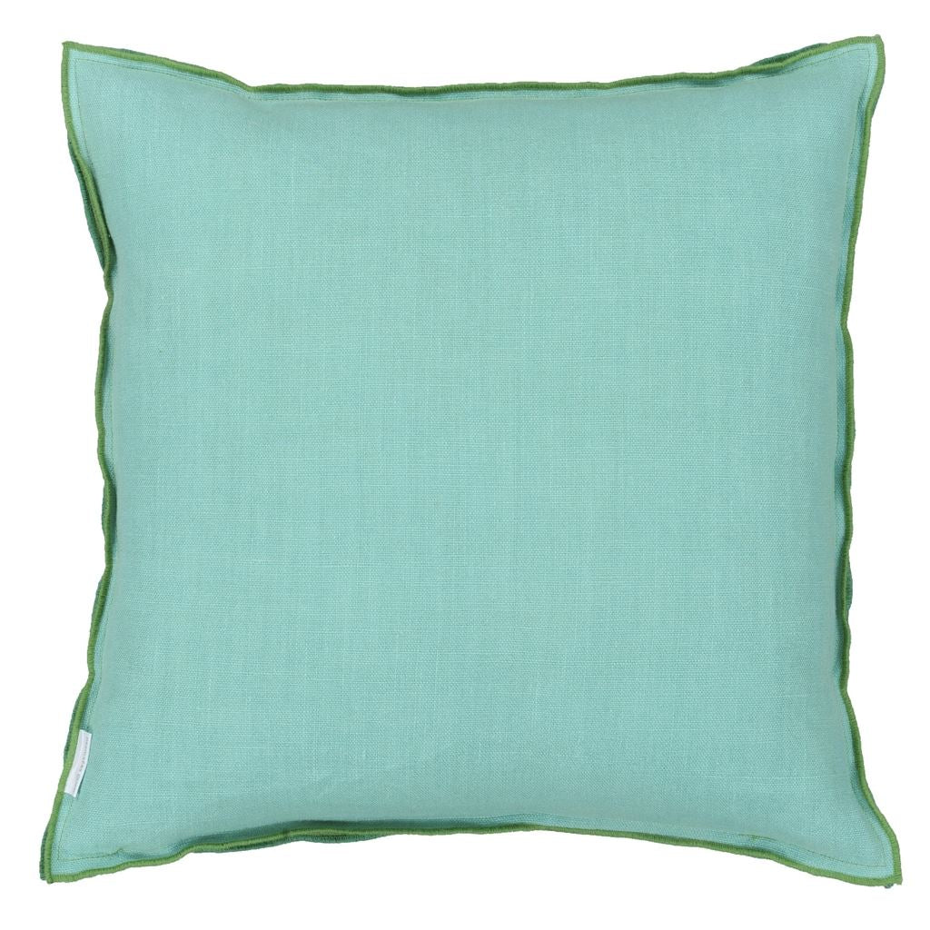 Cojín decorativo Designers Guild Brera Lino Esmeralda y Capri Lino