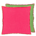 Brera Lino - Cerise & Grass - Cushion - 43x43cm