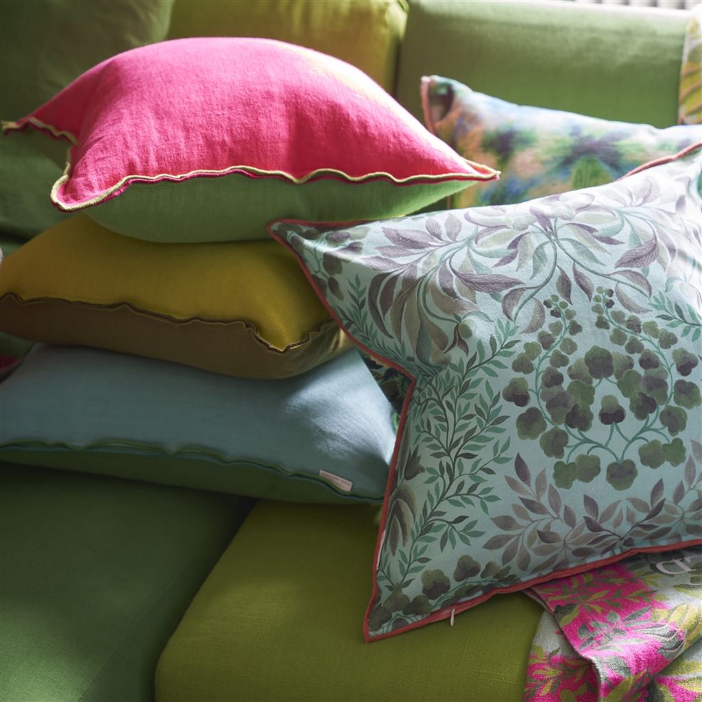 Cojín Decorativo Designers Guild Brera Lino Cerise & Grass