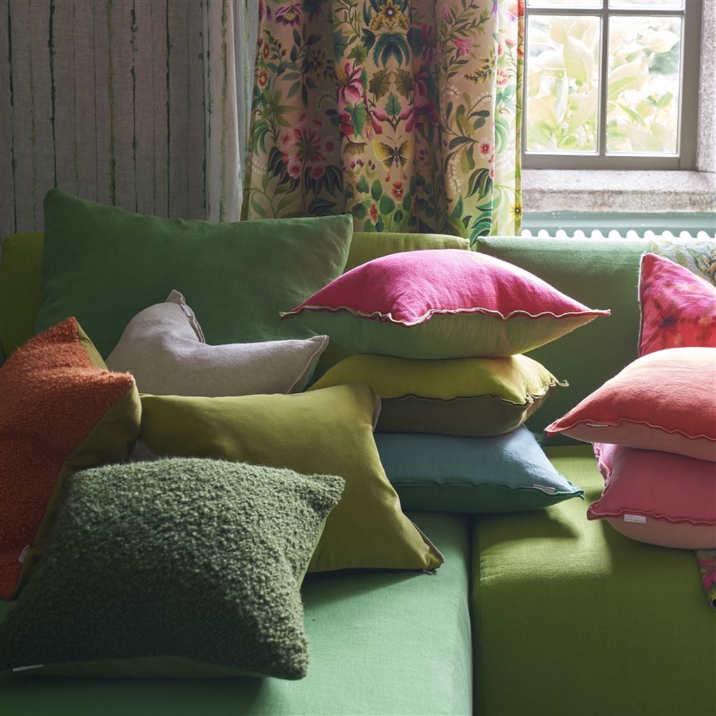 Cojín Decorativo Designers Guild Brera Lino Cerise & Grass