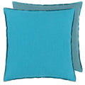 Brera Lino - Indian Ocean & Teal - Cushion - 55x55cm