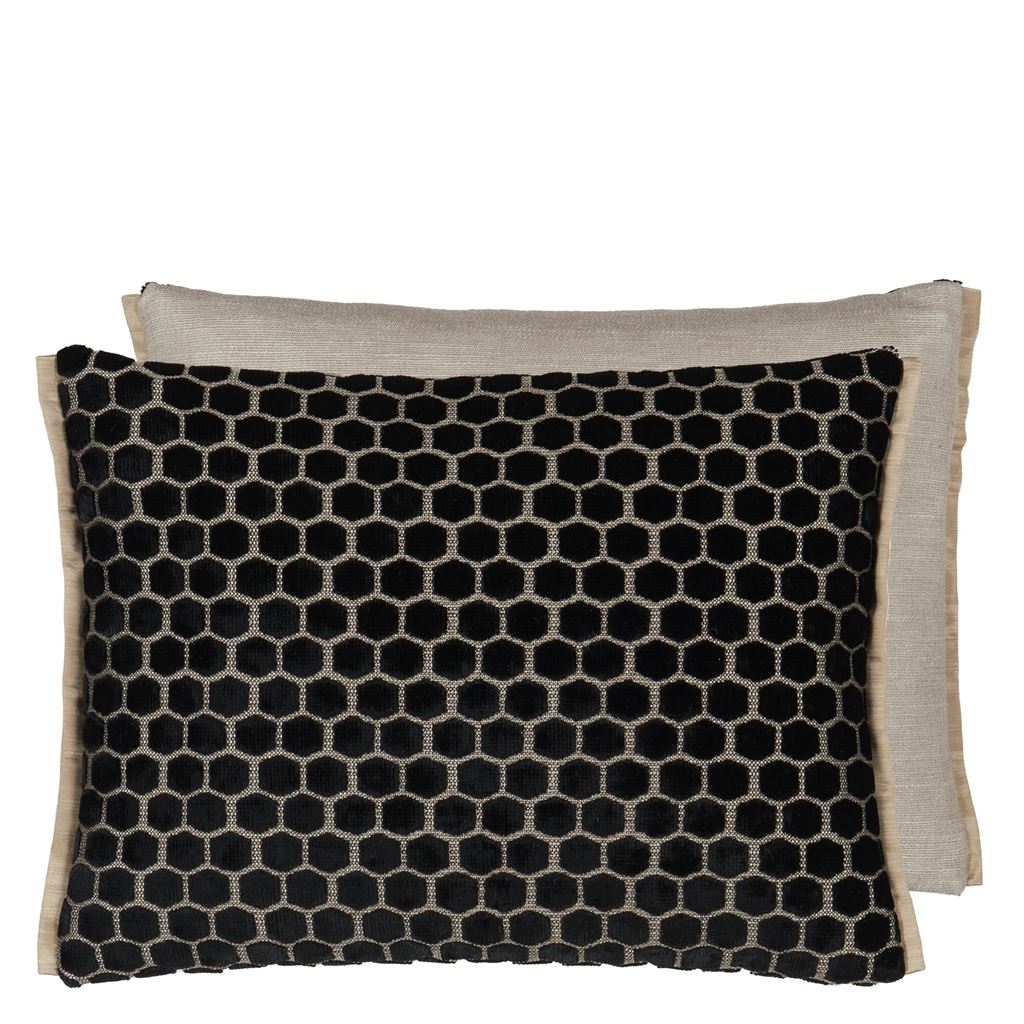Jabot - Noir - Cushion - 30x40cm