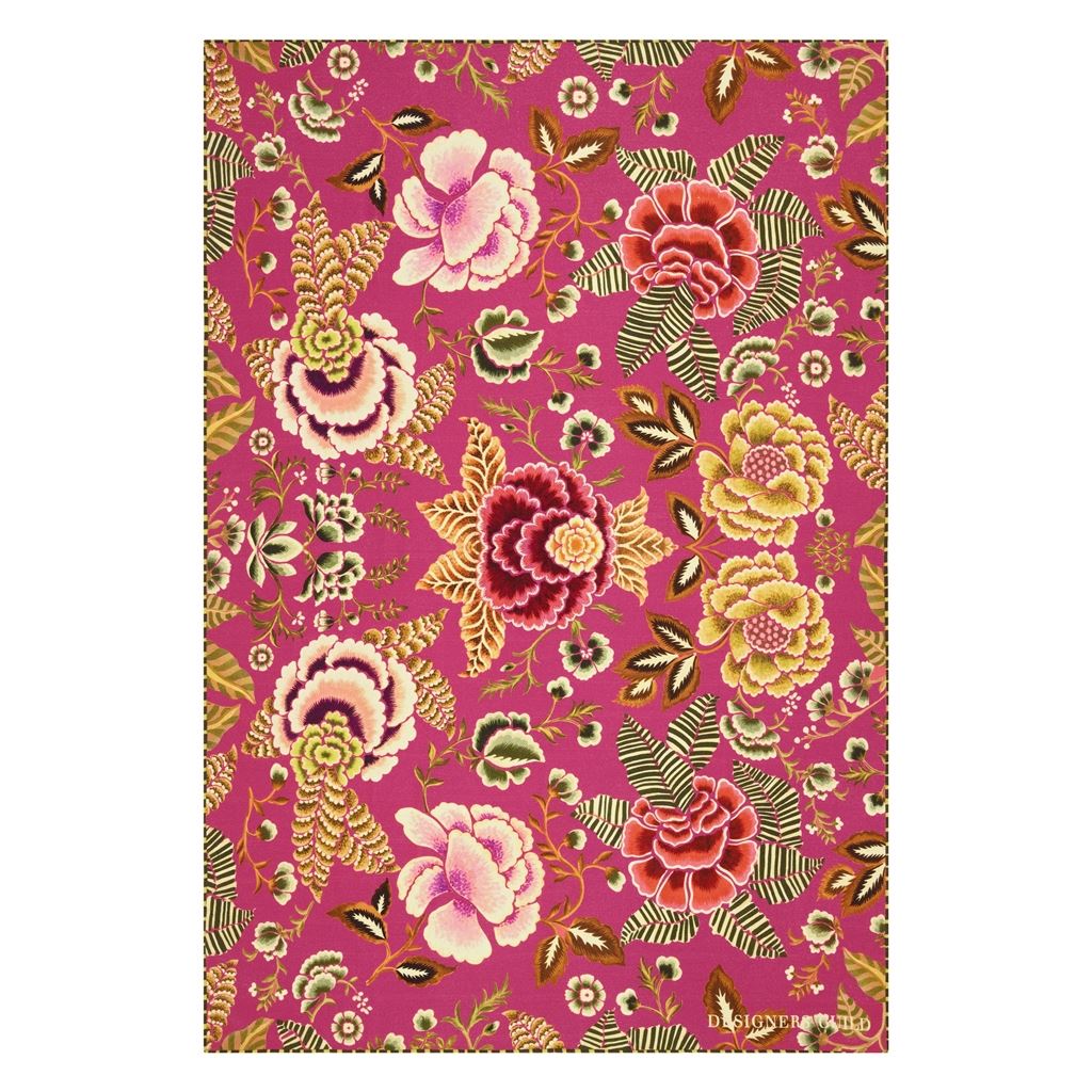 Rose De Damas Cerise Merino Wool Throw