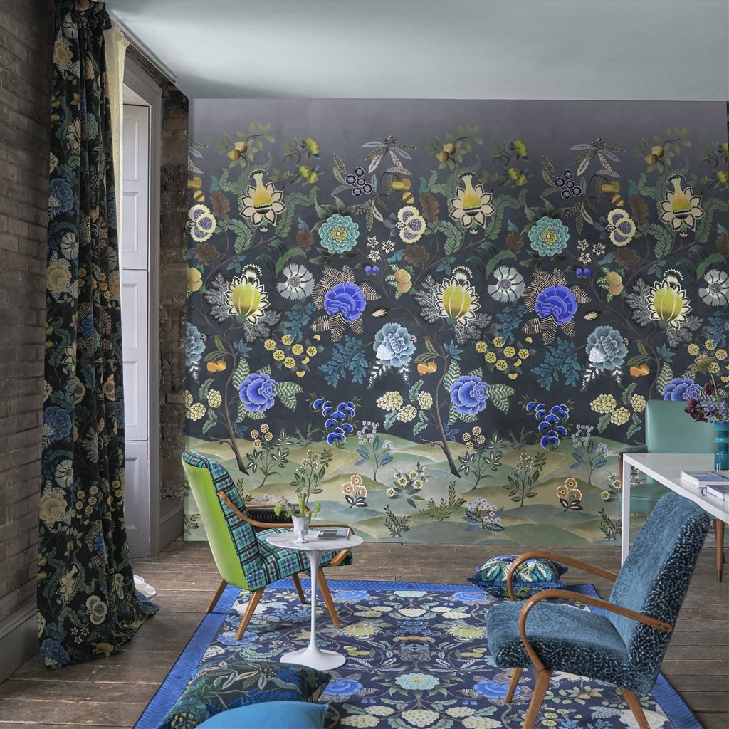 Designers Guild Brocart Decoratif Indigo Rug