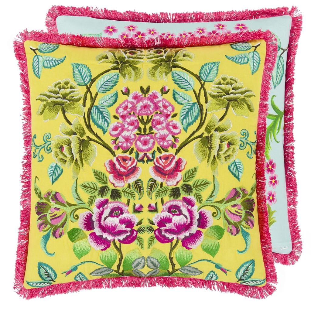 Eleonora Embroidered - Alchemilla - Cushion - 55x55cm