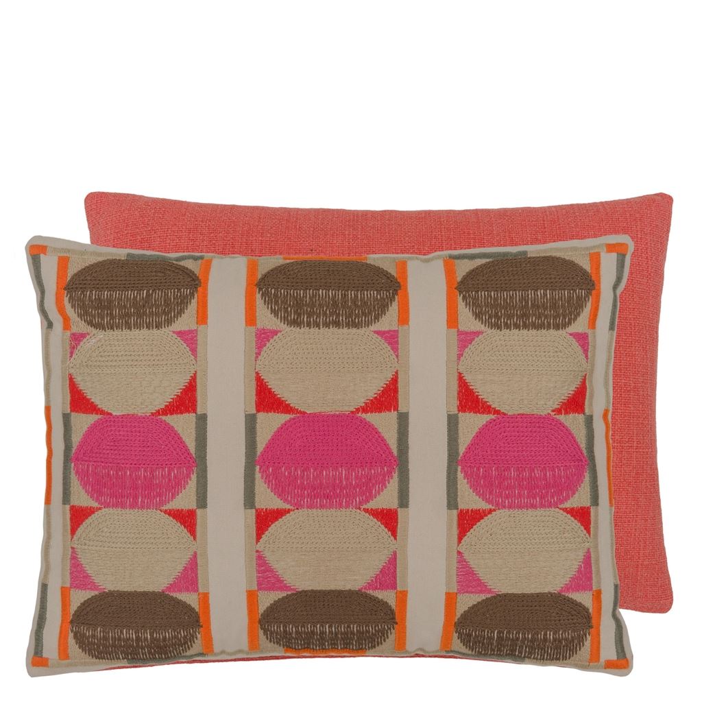 Designers Guild Kushime Fuchsia Cotton Decorative Pillow