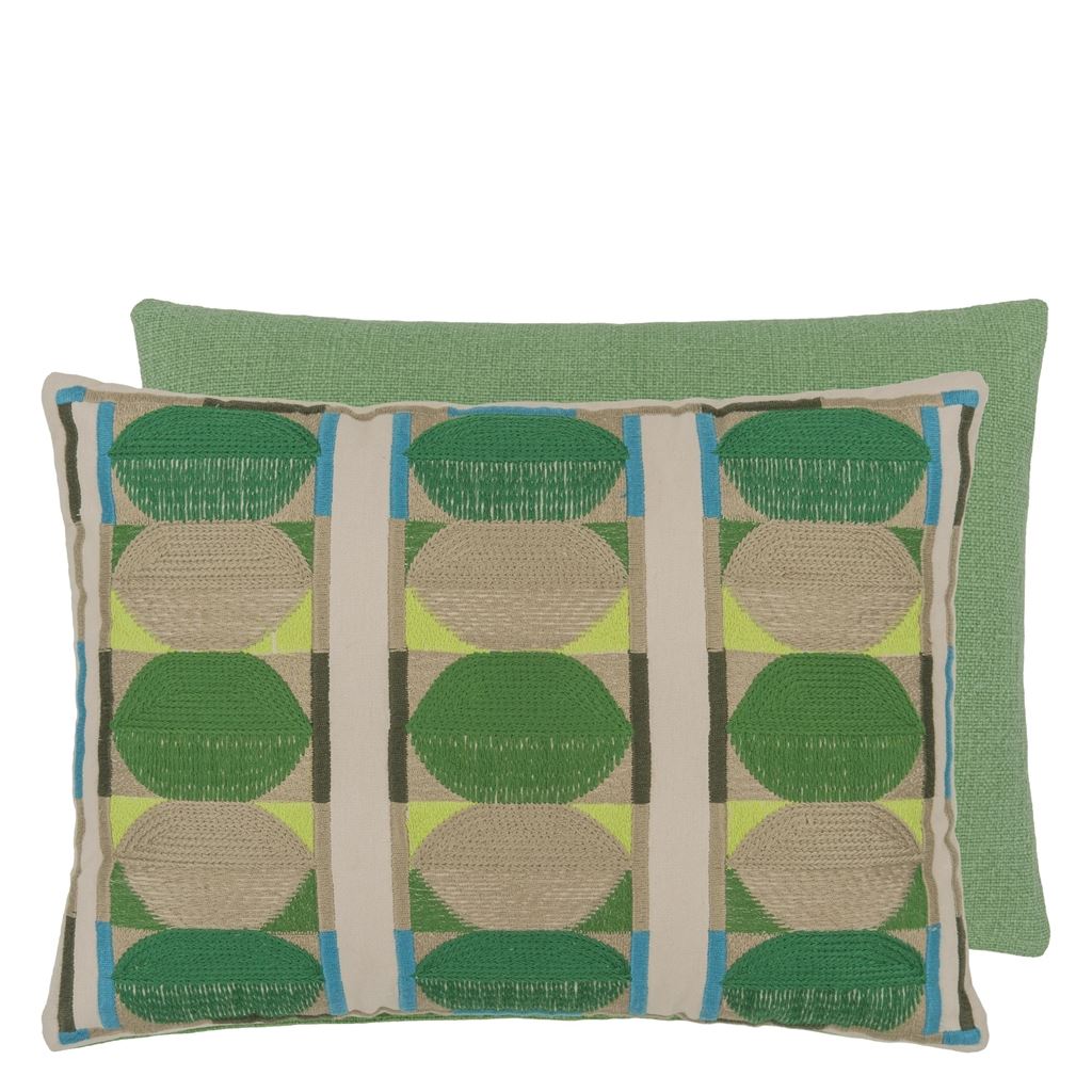Designers Guild Kushime Emerald Cotton Decorative Pillow