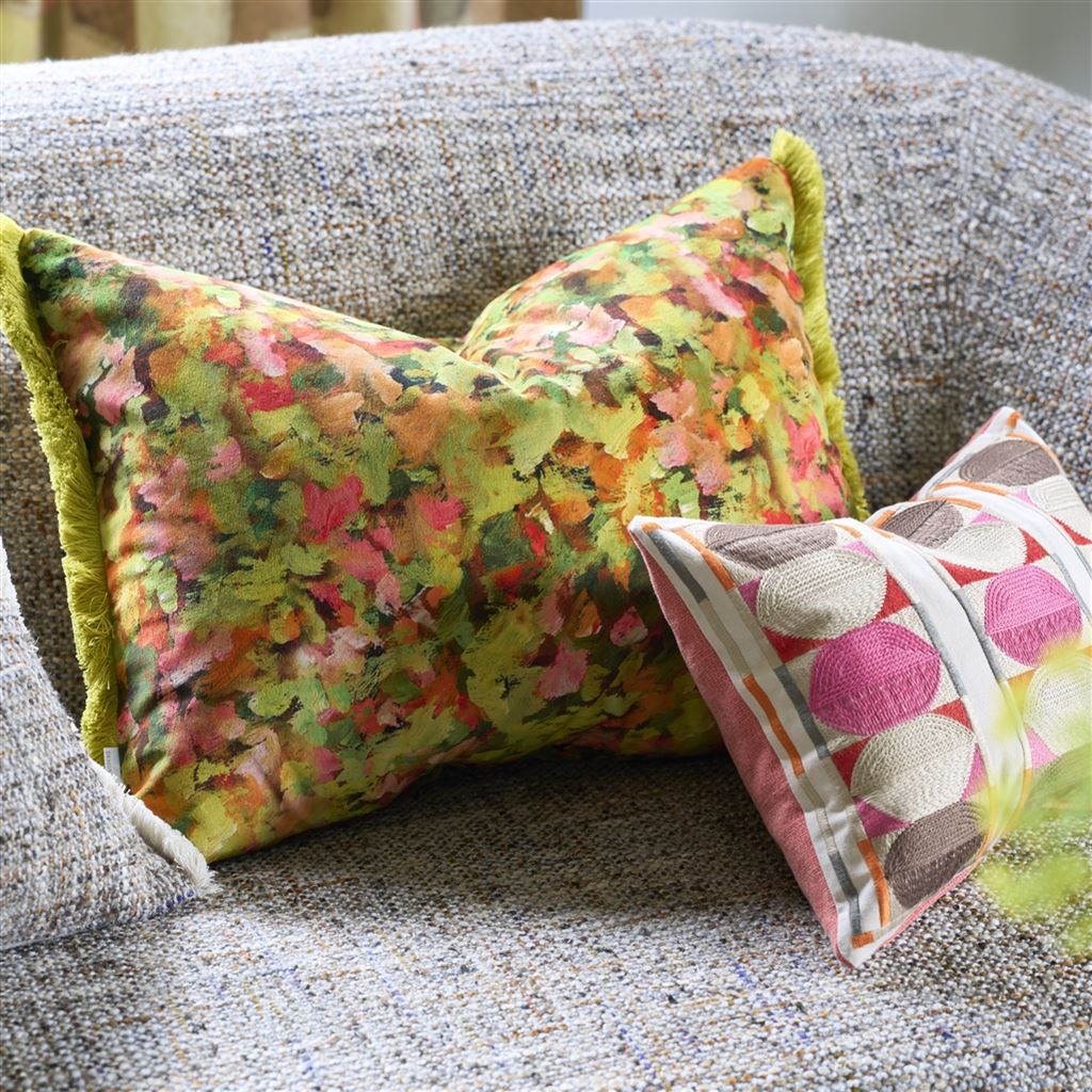 Designers Guild Kushime Fuchsia Cotton Decorative Pillow
