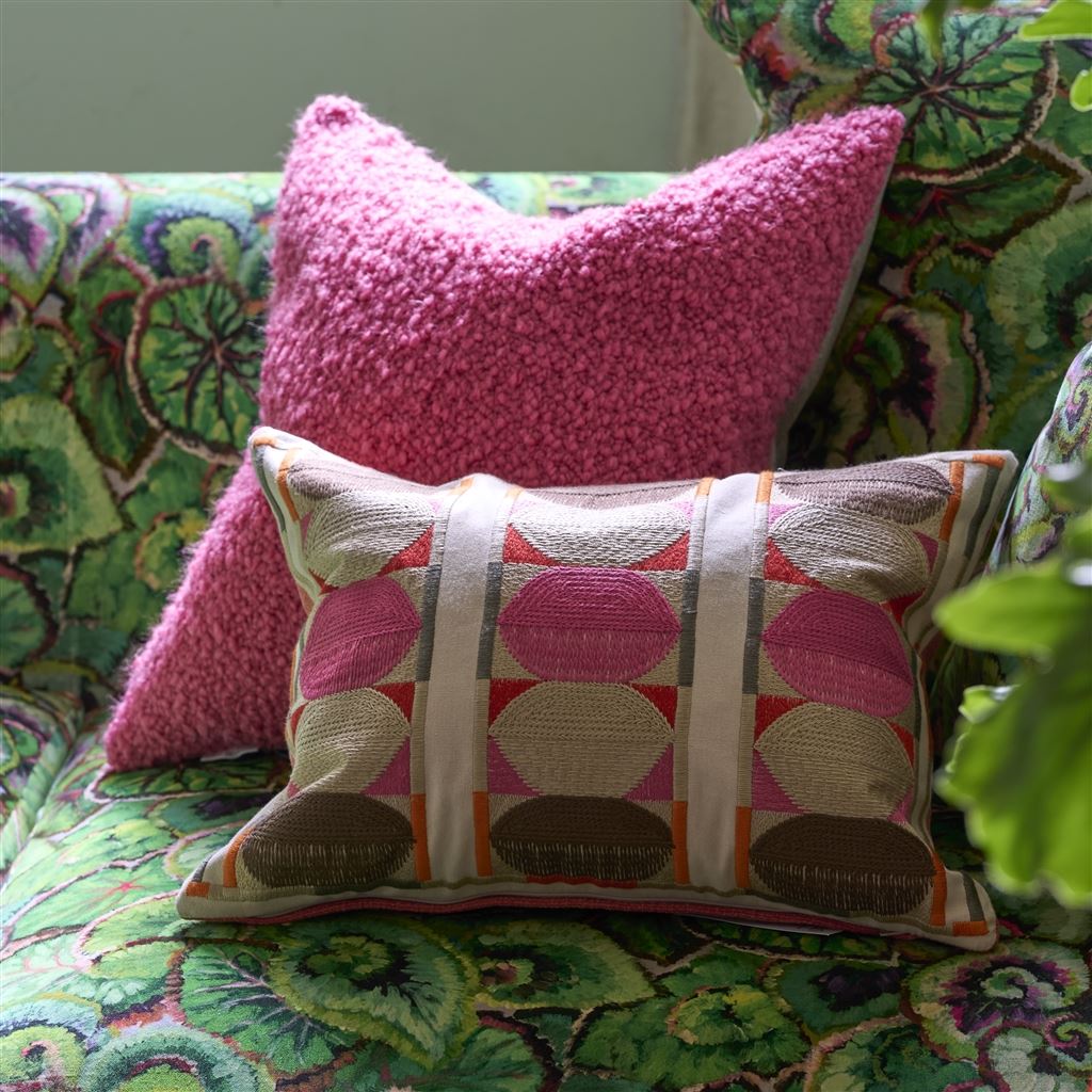 Designers Guild Kushime Fuchsia Cotton Decorative Pillow