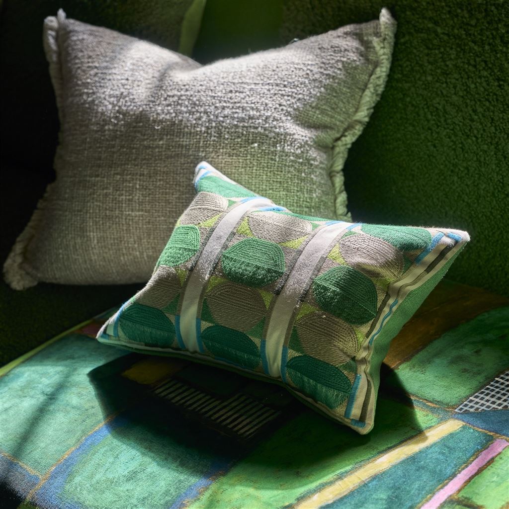 Designers Guild Kushime Emerald Cotton Decorative Pillow