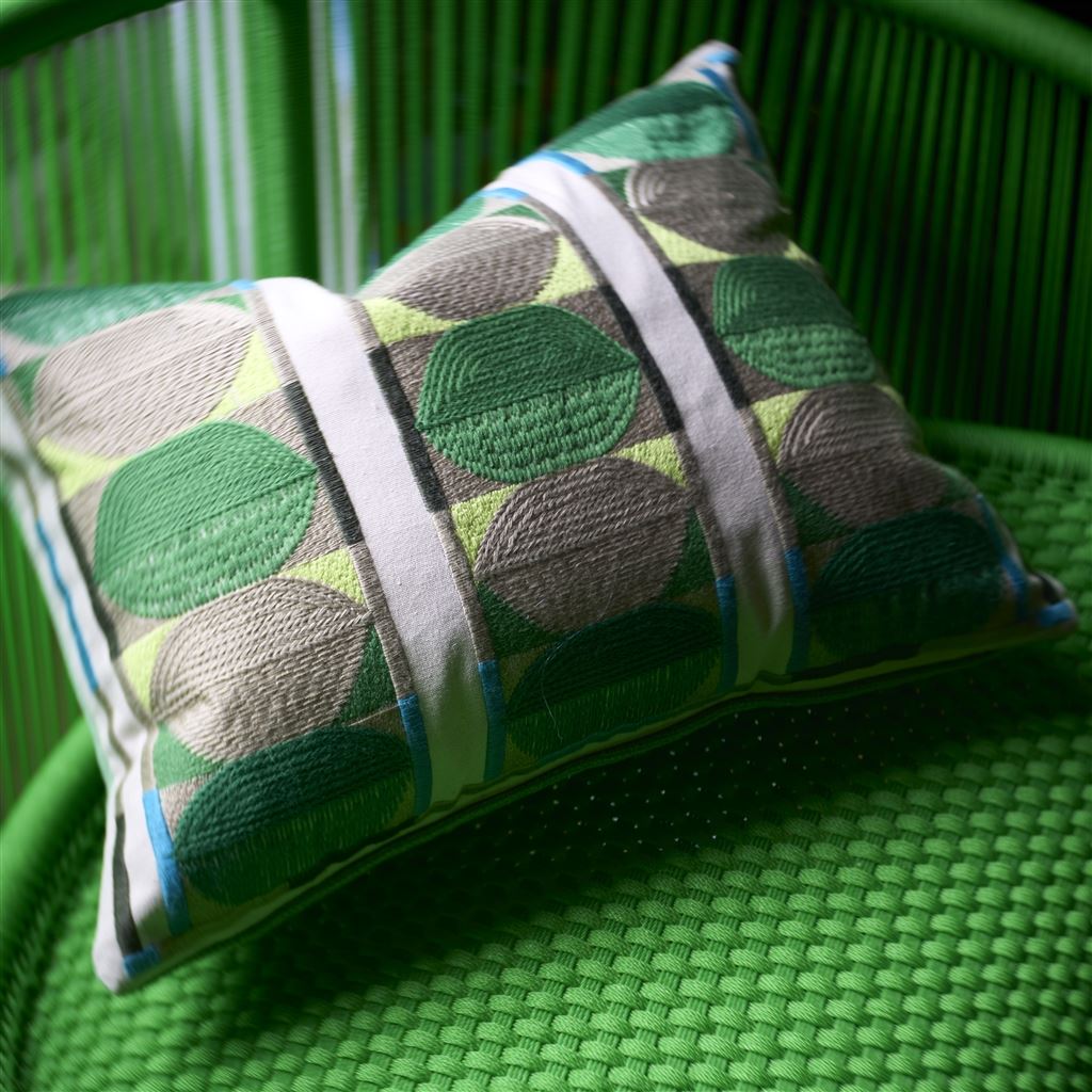 Designers Guild Kushime Emerald Cotton Decorative Pillow