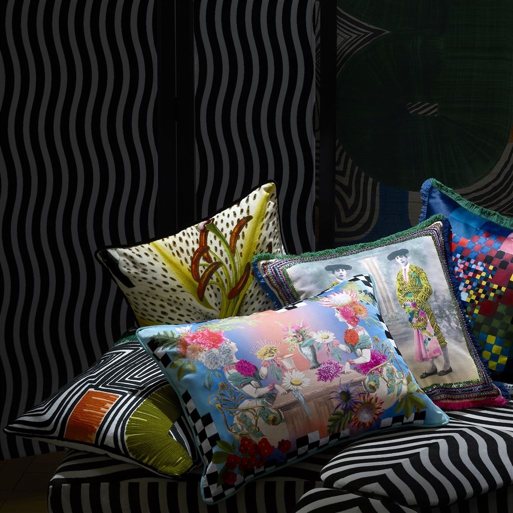 Fleurs Jumelles Mosaique Decorative Pillow