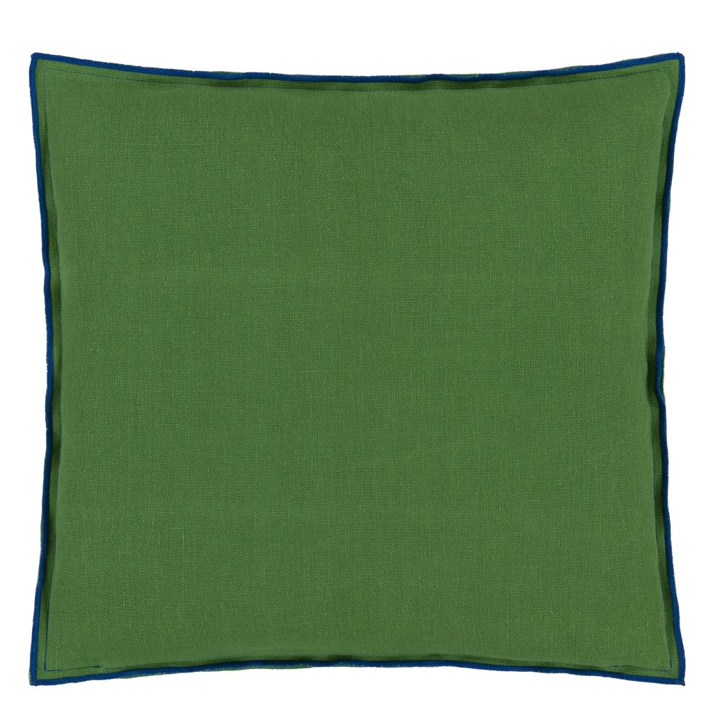 Designers Guild Brera Lino Lagoon & Emerald Linen Decorative Pillow