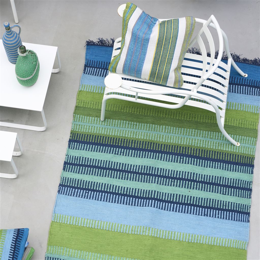 Designers Guild Muturi Cobalt Outdoor Rug
