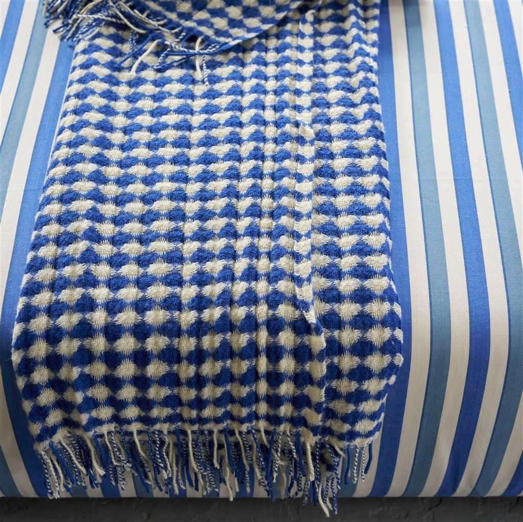 Designers Guild Lansdowne Cobalt Throw