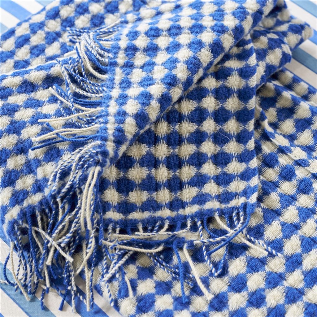 Designers Guild Lansdowne Cobalt Throw