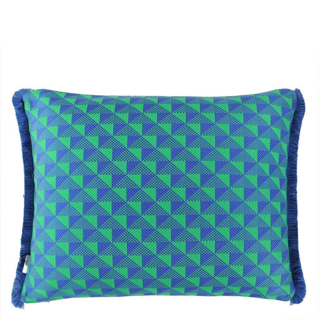 Designers Guild Tarakan Cobalt Outdoor Decorative Pillow