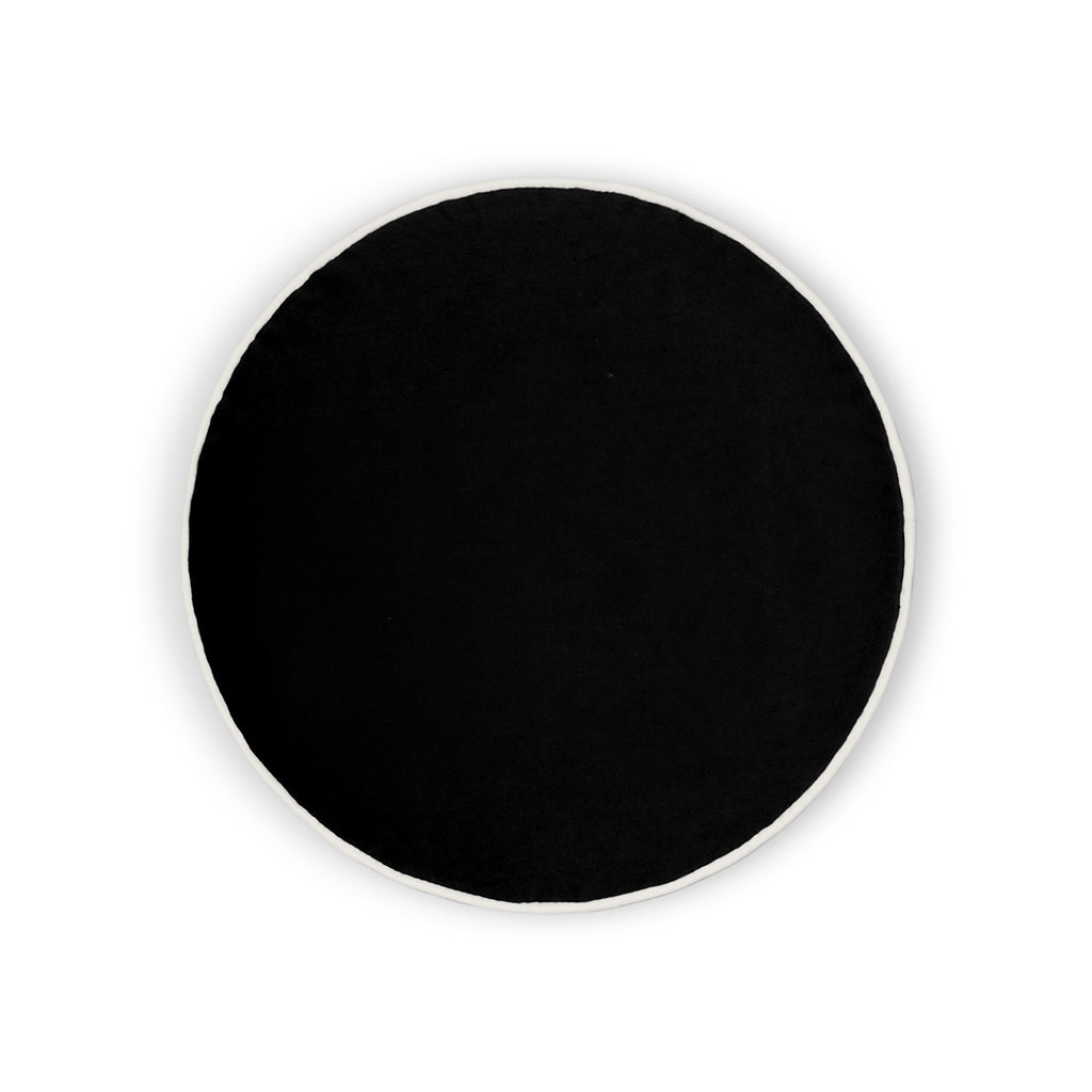 Posh Circle Pillow - Black
