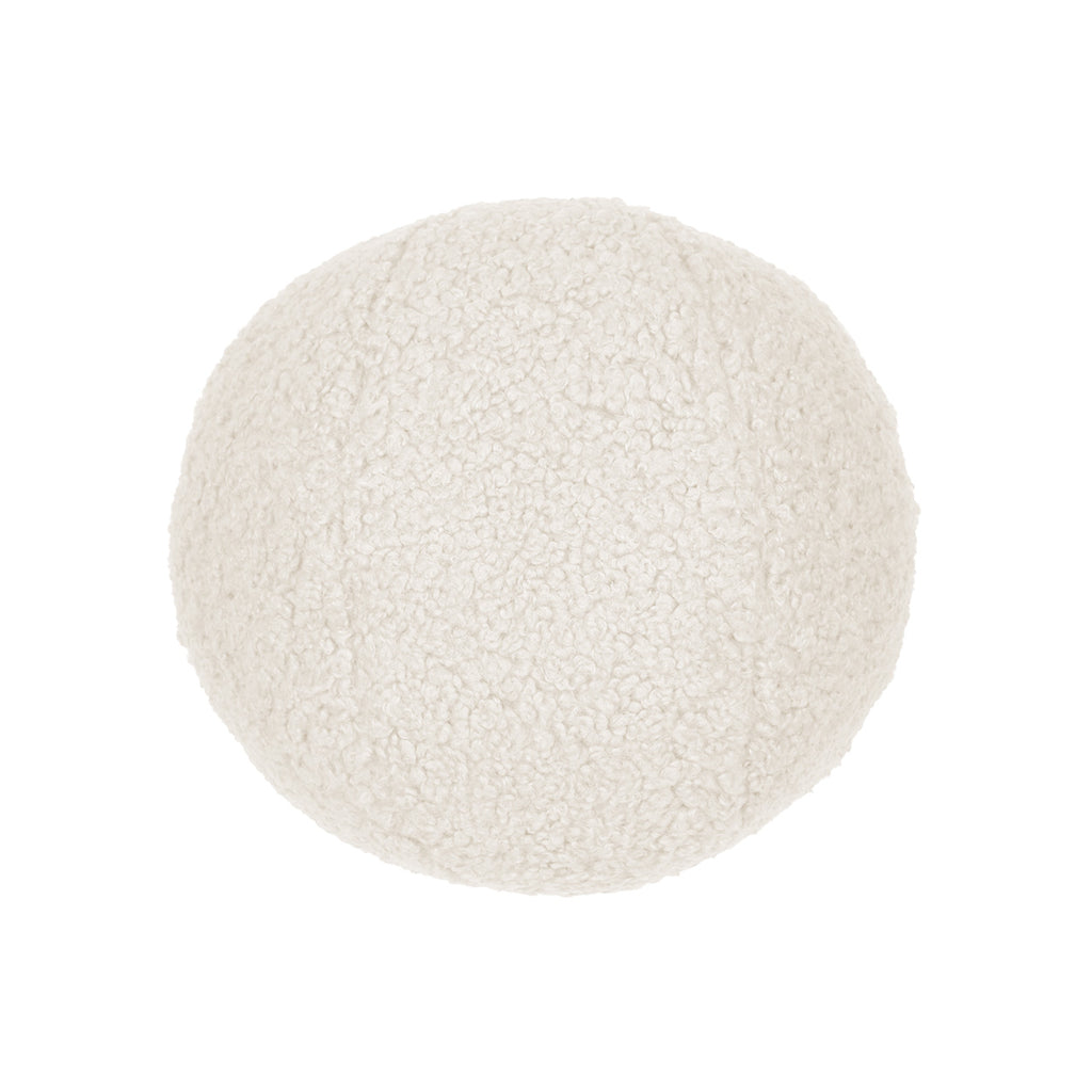 Poodle Ball Pillow - Ivory