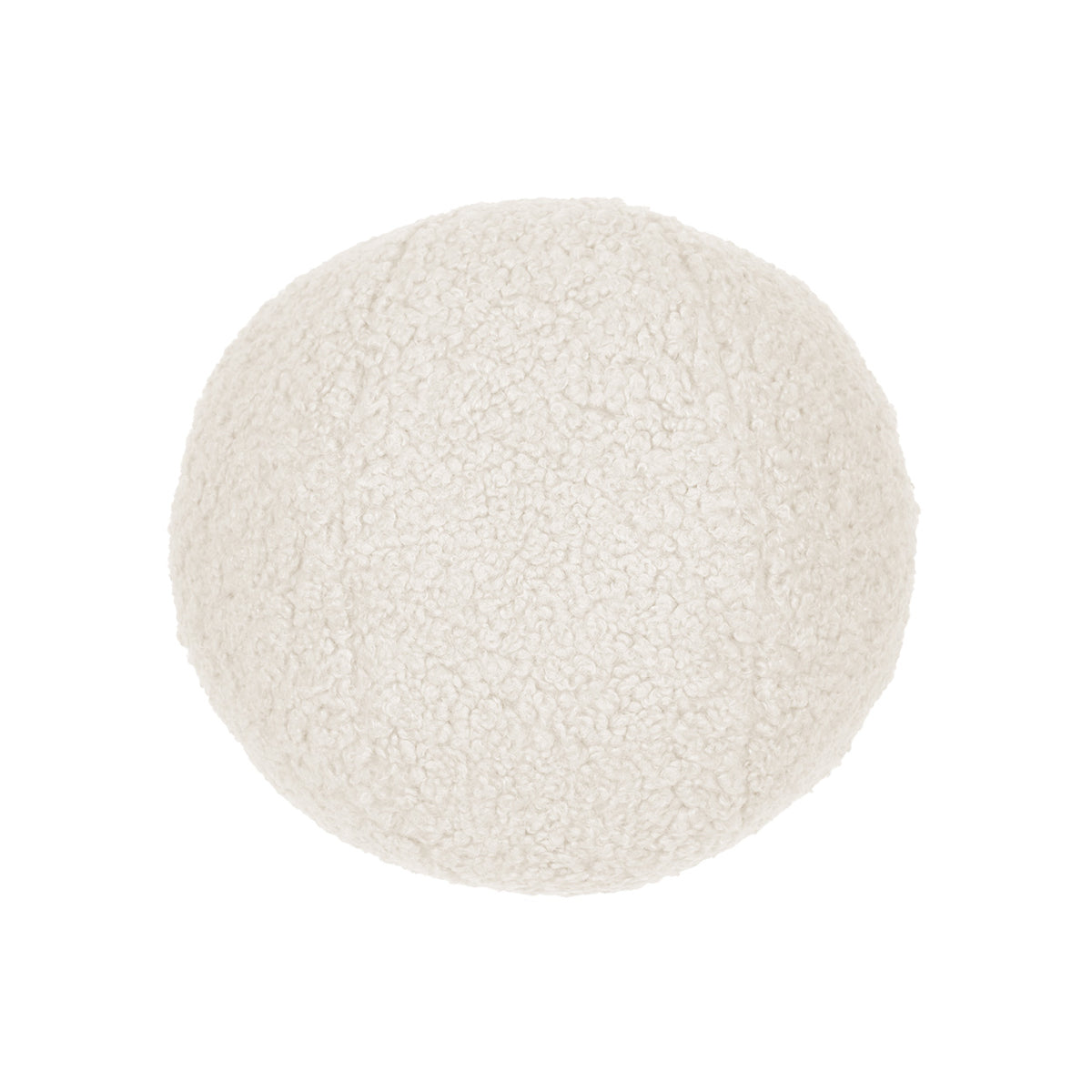 Poodle Ball Pillow - Ivory