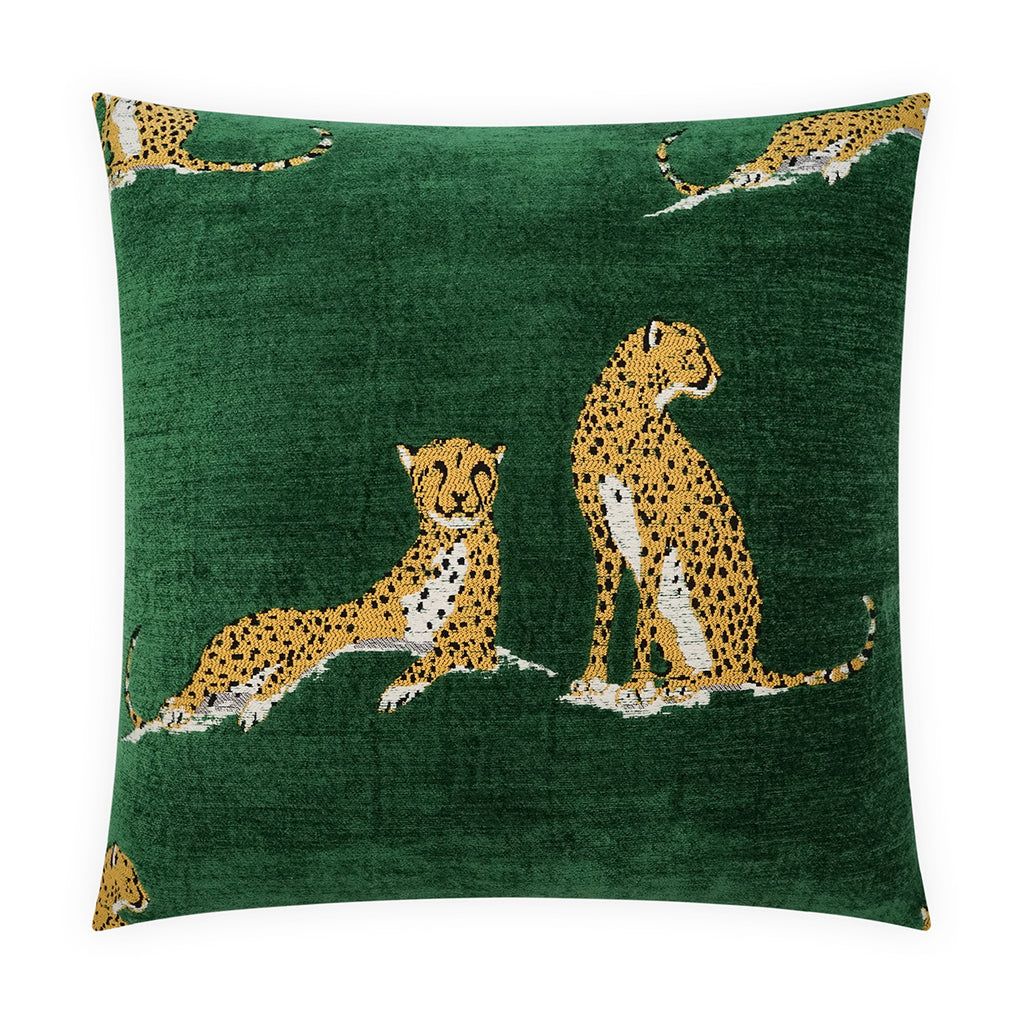 Big Iris Pillow - Emerald