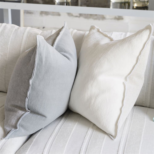 Designers Guild Brera Lino Alabaster Linen Decorative Pillow