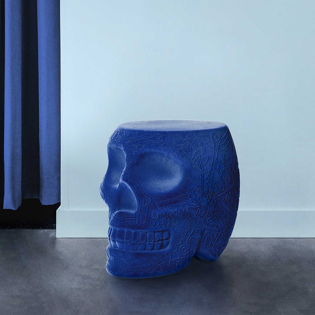 Mexico Stool & Sidetable Velvet Finish