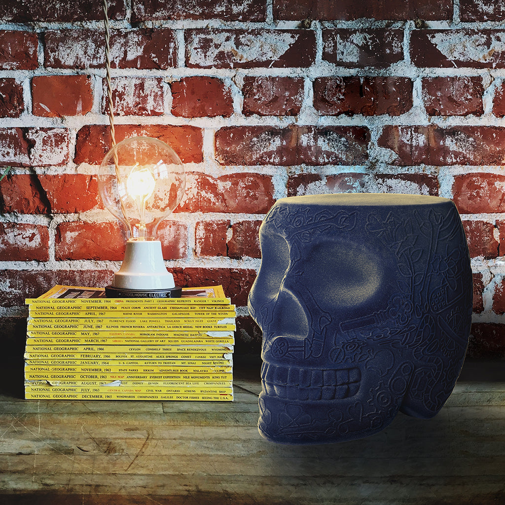 Mexico Stool & Sidetable Velvet Finish