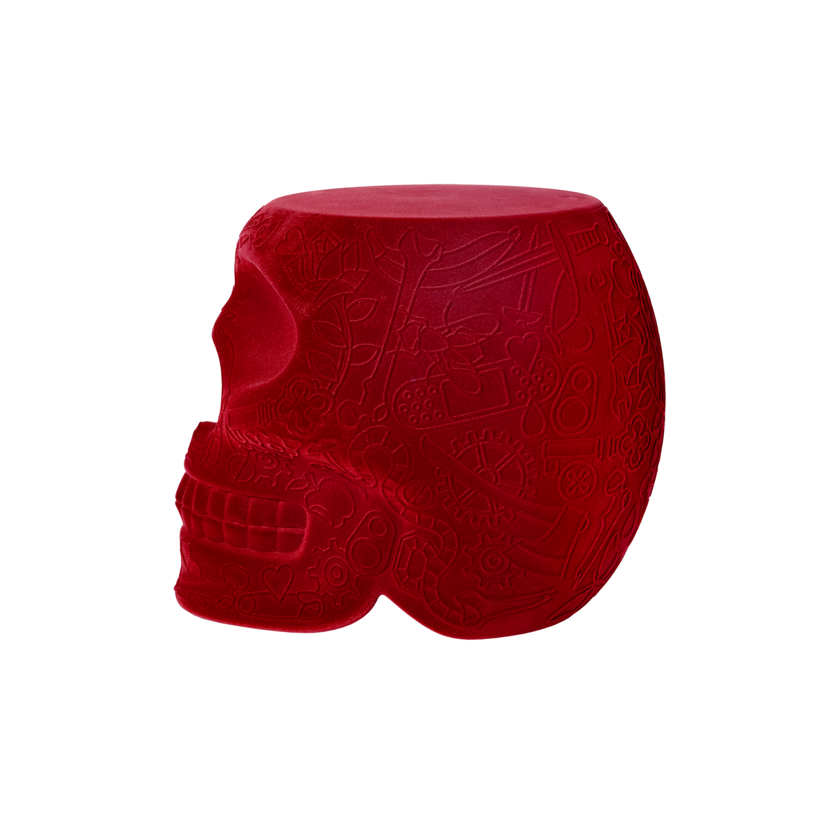 Mexico Stool & Sidetable Velvet Finish