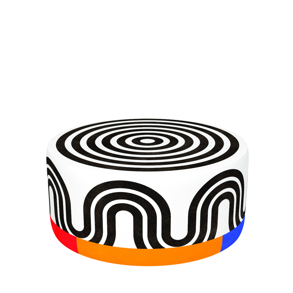 Spyral Pouf White