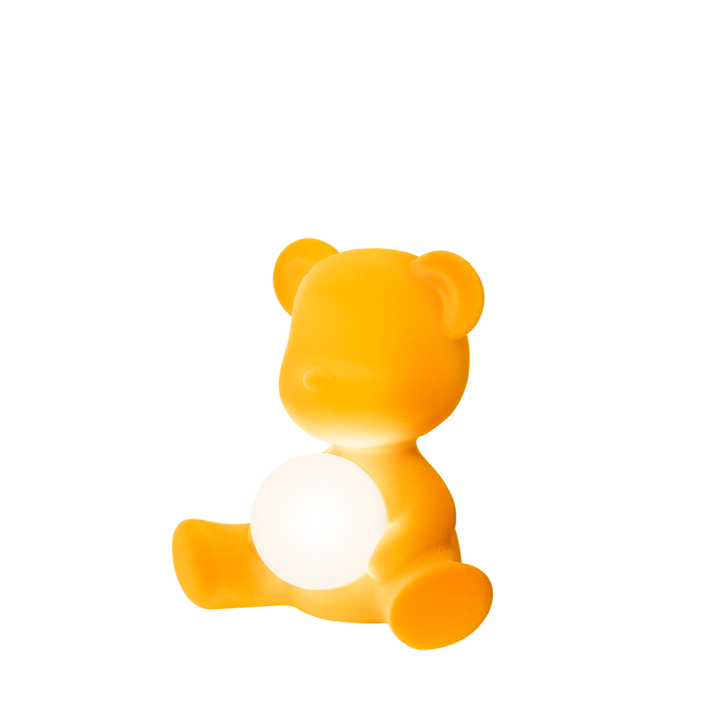 Lámpara LED Teddy Girl con acabado de terciopelo