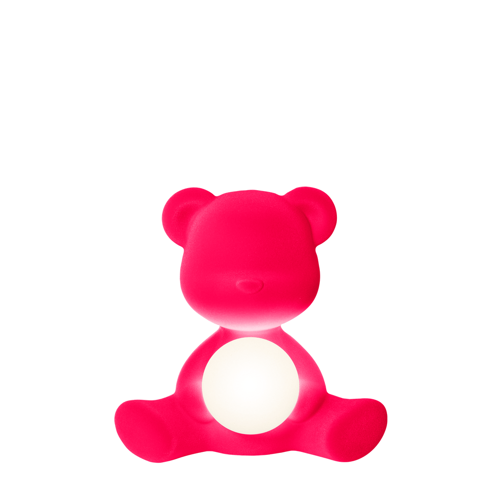 Lámpara LED Teddy Girl con acabado de terciopelo