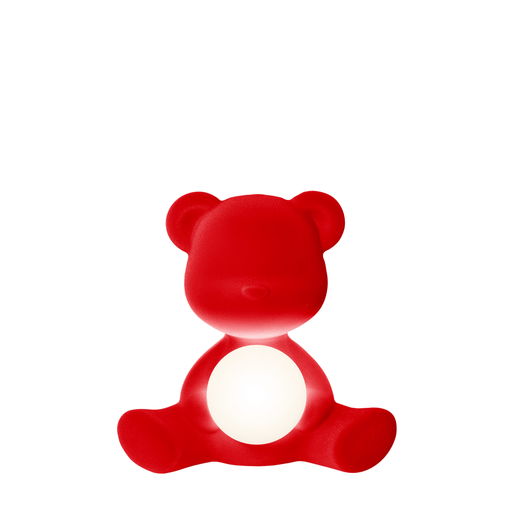 Lámpara LED Teddy Girl con acabado de terciopelo