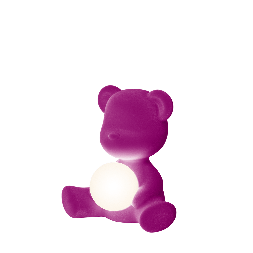 Lámpara LED Teddy Girl con acabado de terciopelo