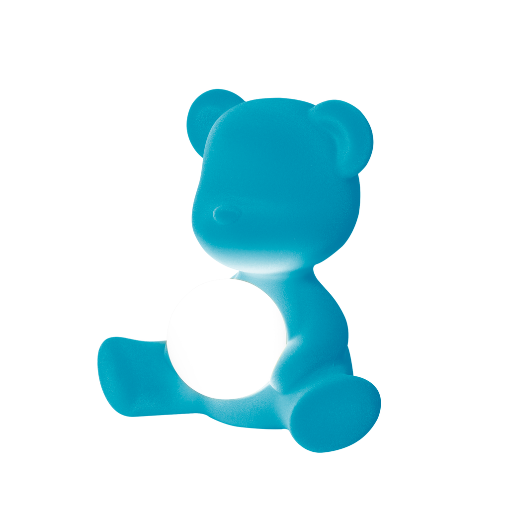 Lámpara LED Teddy Girl con acabado de terciopelo