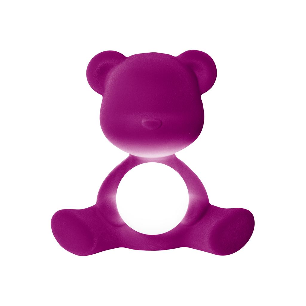 Lámpara LED Teddy Girl con acabado de terciopelo